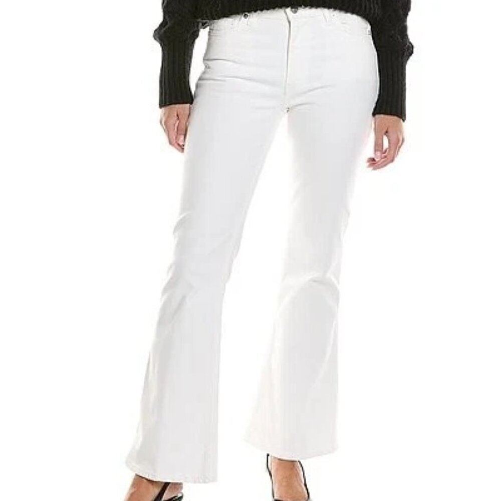 NWT Frame Le Easy Flare White Denim jeans $228 Size 28